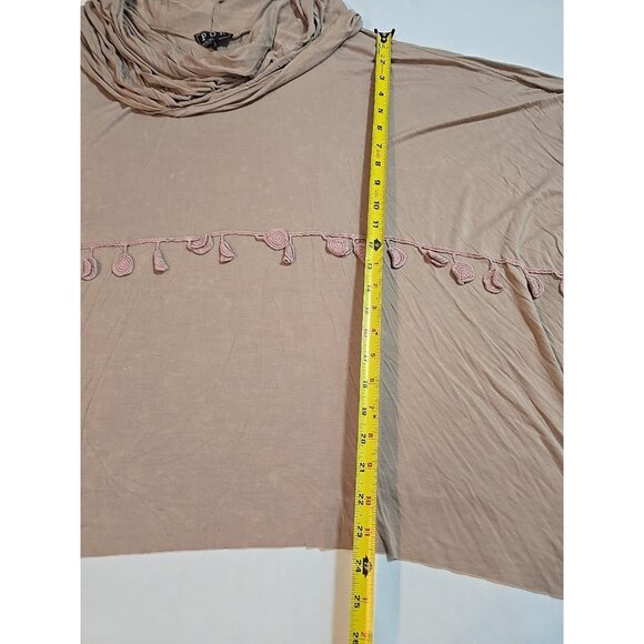 Pol lightweight women's poncho style top funnel neck layering oversized size S - Picture 11 of 16
